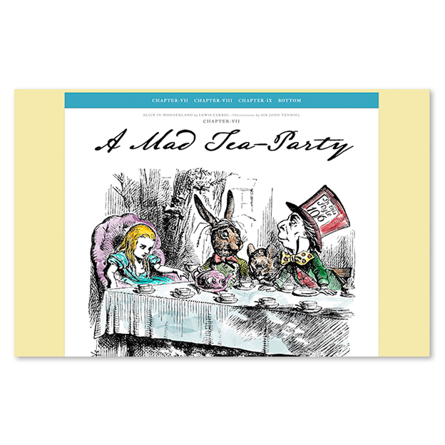 Ebook of Alice in Wonderland chapters 7 8 9